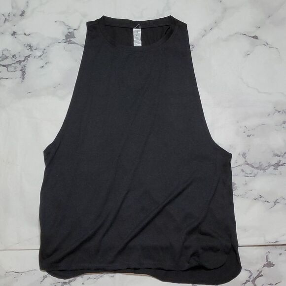 Tops - Icyzone Black Muscle Tank